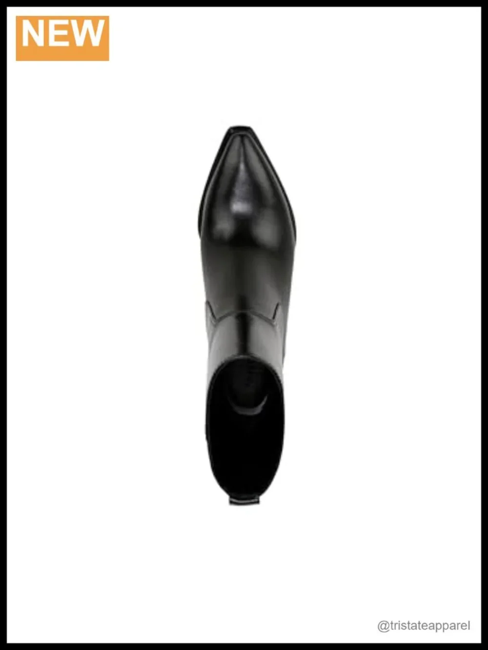 Vince Arlington Modern Ankle Boot Pull-On Leather Pointed Toe Block Heel